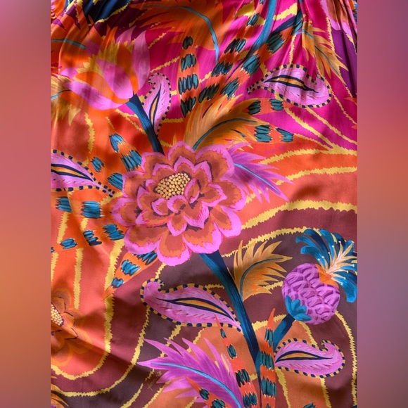 Anthropologie Farm Rio Vintage Wave Long-Sleeve Maxi Dress -XL - Picture 6 of 14